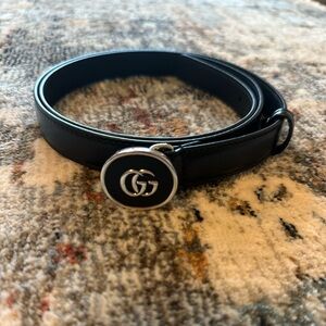 Women's Leather Logo Gucci Belt